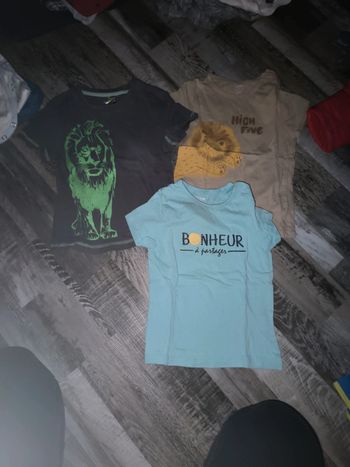 3 tee shirts manches courtes 3 ans