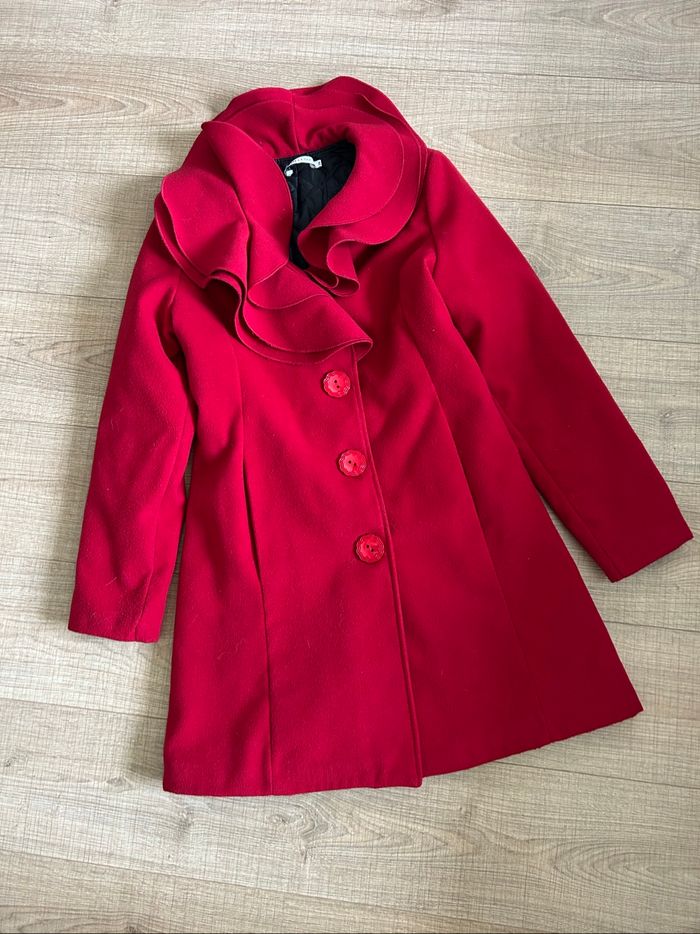 Manteau rouge mi long LolaLiza taille 36 bon état - photo numéro 7
