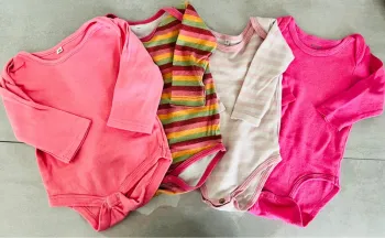 Bodies manches longues x4 Taille 9 mois