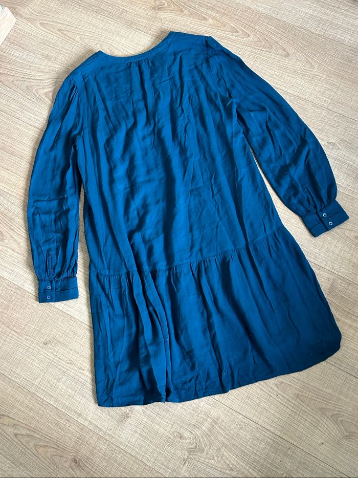 Robe bleue canard à manches longues Caroll taille M TBE - photo numéro 8