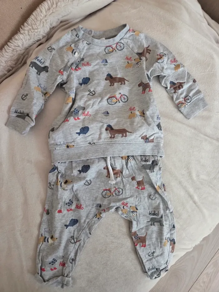 Ensemble chien 12 mois H&M