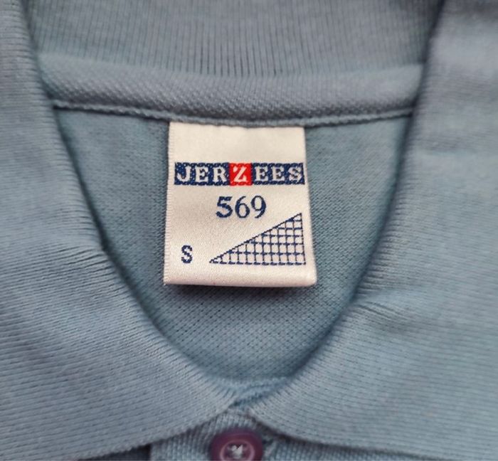 Polo bleu-gris pour homme taille S, Jerzees - photo numéro 4