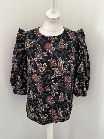 Blouse noire à fleurs Bash S