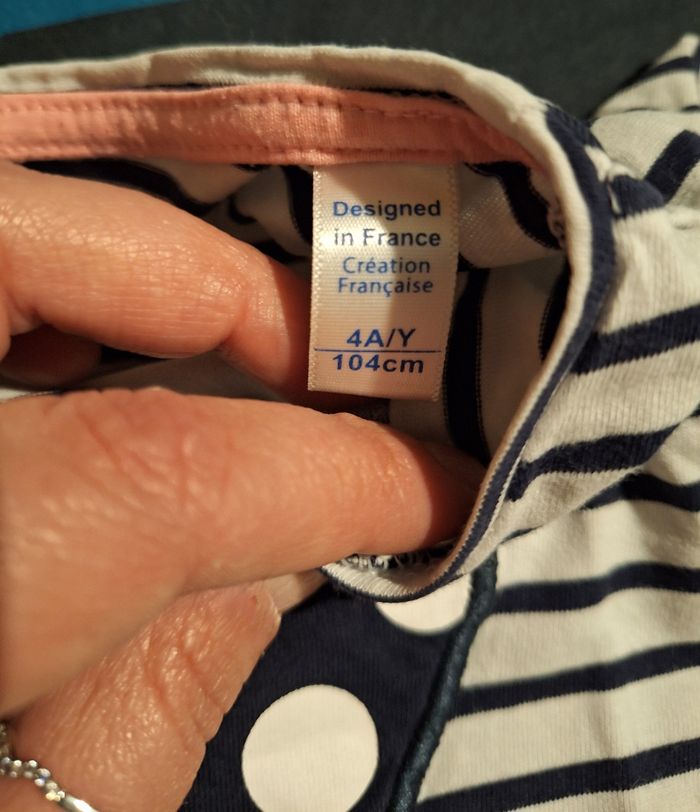 Tee-shirt manches longues Cœur Okaïdi 4 ans - photo numéro 3