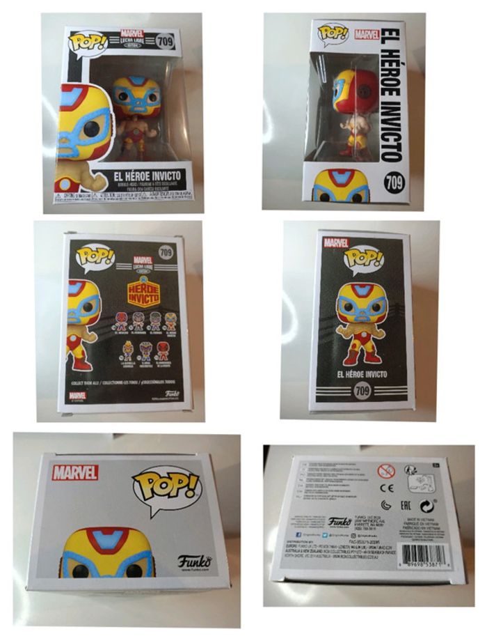 Lot de 3 Funko pop Marvel lucha libre 707 el venenoide
709 el hero Invicto
712 el chimichanga - photo numéro 2
