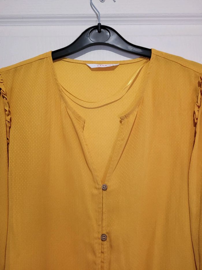 Blouse manches longues jaune Camaieu - photo numéro 2