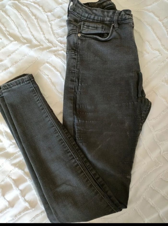 Jean noir femme élastique ajusté 38 denim vs miss