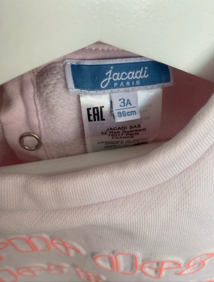 Sweat rose Jacadi 3 ans - photo numéro 4