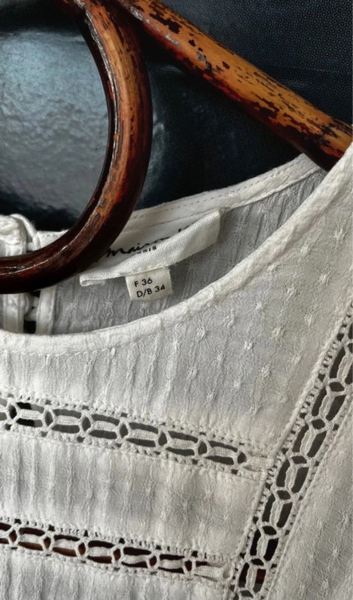 Blouse ample avec dentelle écrue Abi - photo numéro 5