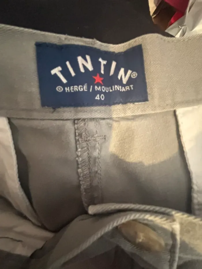 Short Vintage gris - Tintin - T40 - photo numéro 8