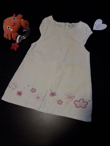Robe rose à fleurs 6 mois