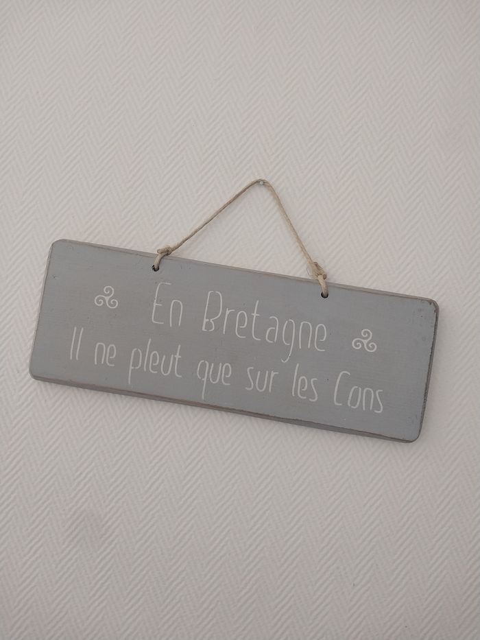 Pancarte déco murale bois – Humour Bretagne