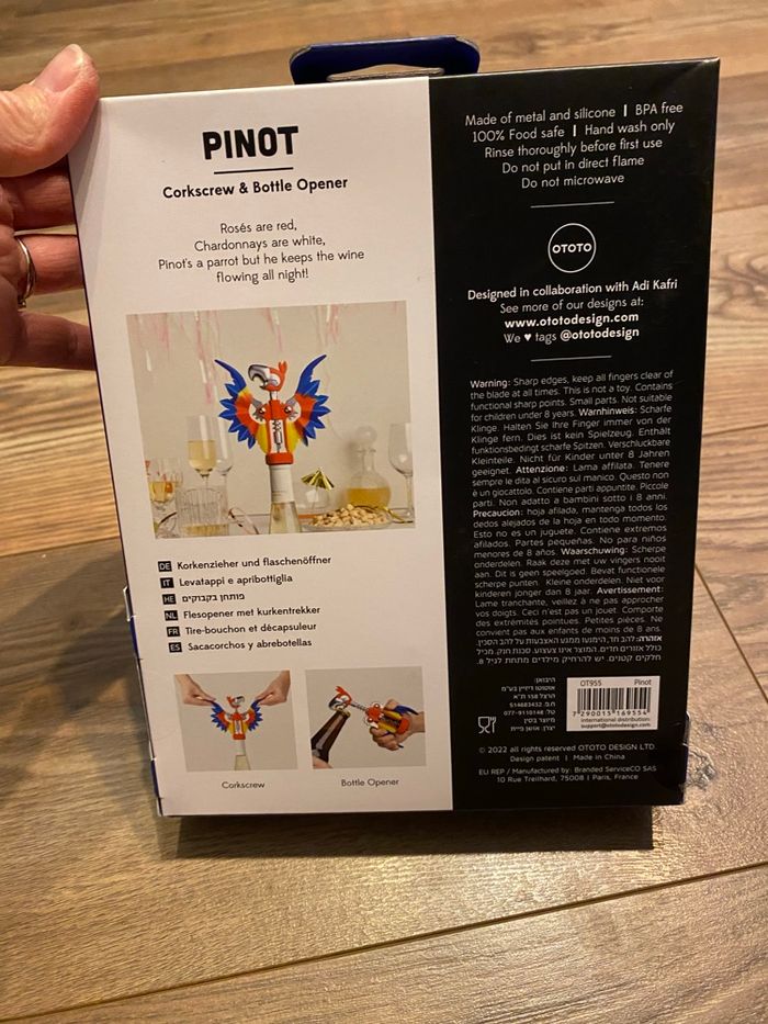 Ouvre bouteille collection perroquet Ototo, neuf - photo numéro 3