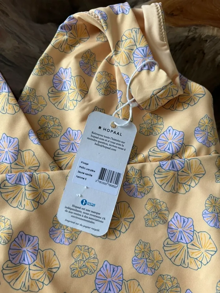 Maillot de bain 1 pièce Hopaal Rivage jaune vanille S - photo numéro 5