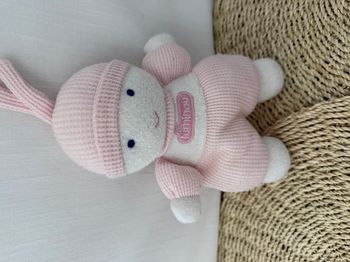Poupée bonhomme LUMINOU doudou rose