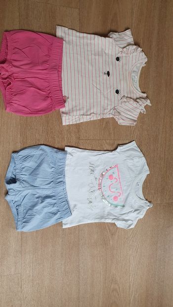 Lot deux ensembles short t shirt