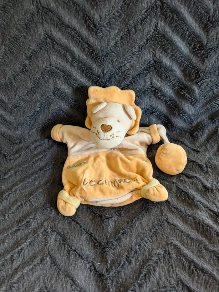 Doudou plat Lion