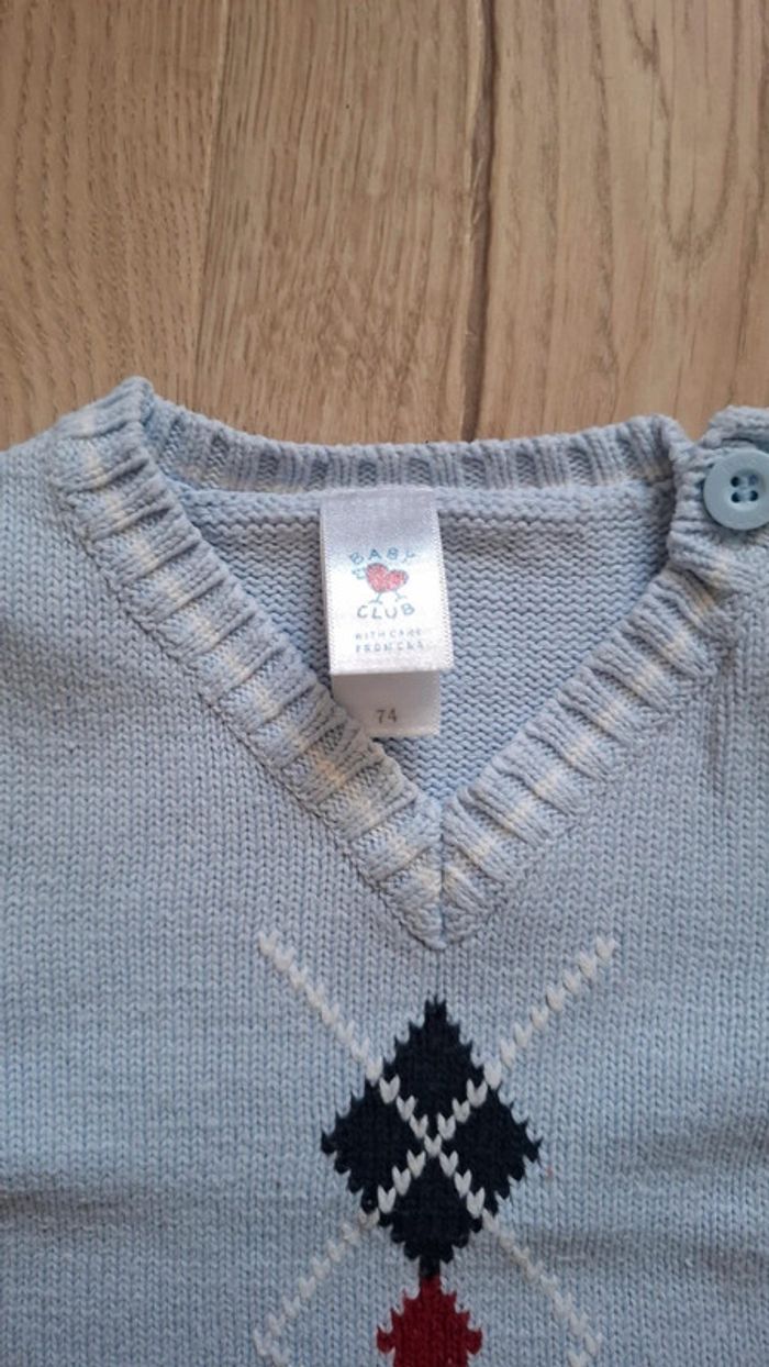 Lot 2 pulls sans manche 12mois - photo numéro 3