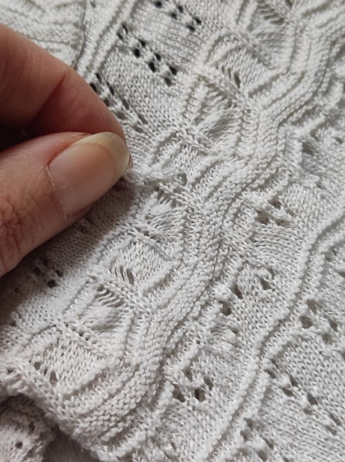 Cardigan crochet blanc taille XS - photo numéro 7