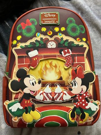 Sac à dos loungefly Disney thème Noël hiver cheminée