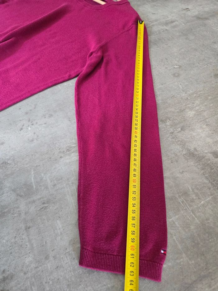 pull tommy hilfiger col rond femme xxl rose framboise oversize chic - photo numéro 6