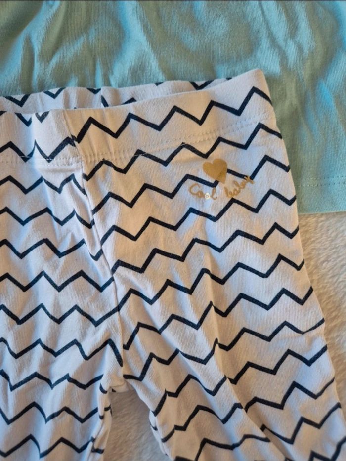 Ensemble bleu et doré 6 mois - photo numéro 2