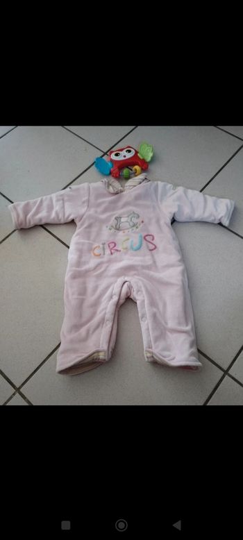 Salopette 3mois velours épaisse orchestra