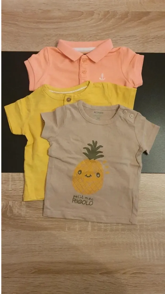 Lot de 3 tee-shirts manches courtes 3 mois