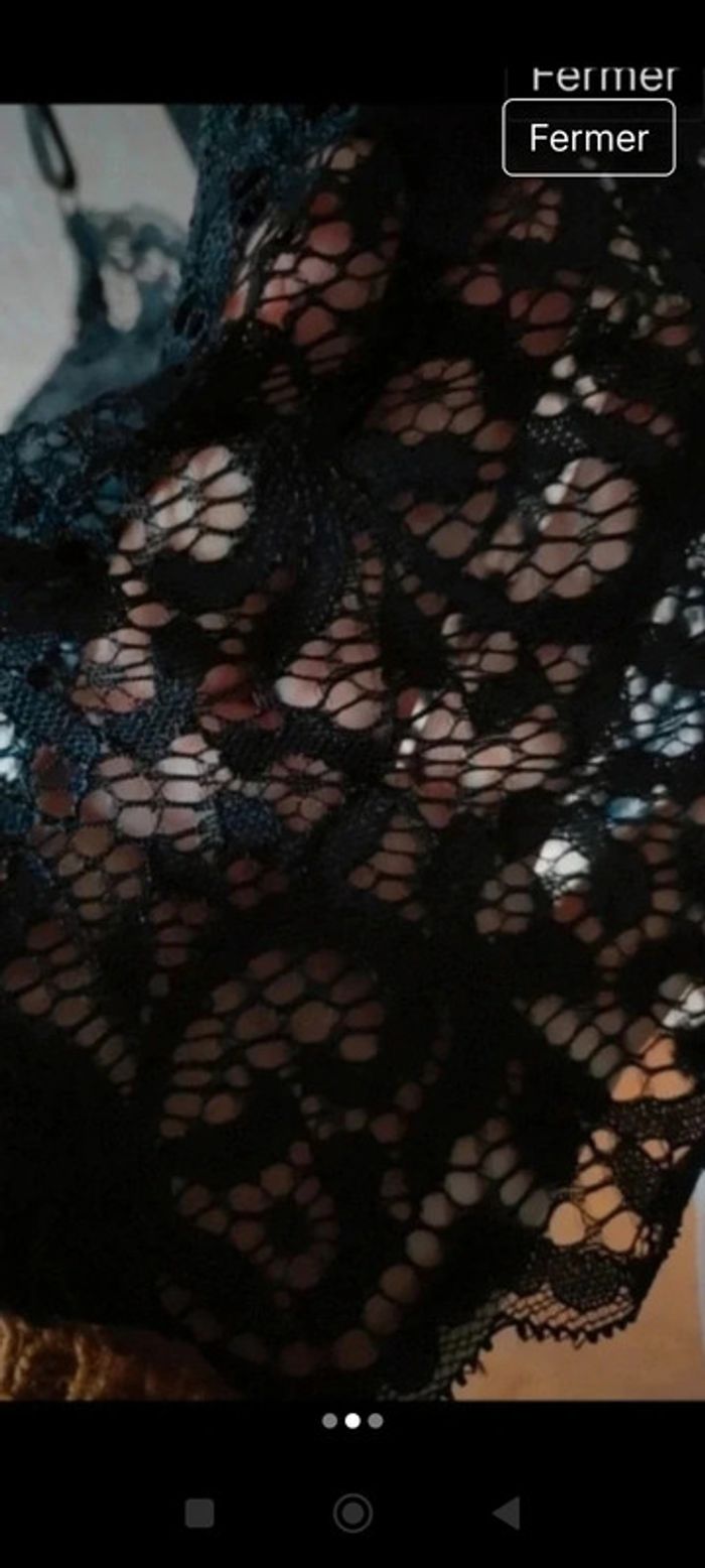 Croc top dentelle noire - photo numéro 2