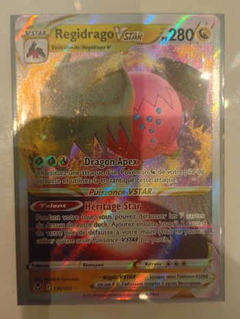 Carte Pokémon Regidrago VSTAR 136195 Épée et Bouclier Tempête Argentée