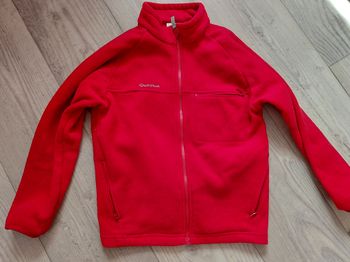 Polaire Quechua 10 ans rouge unisexe