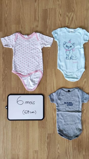 3 bodies taille 6 mois