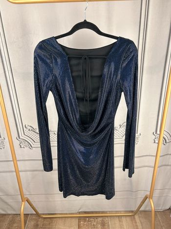 Robe dos Nu Zara S Strass bleu / violet neuve