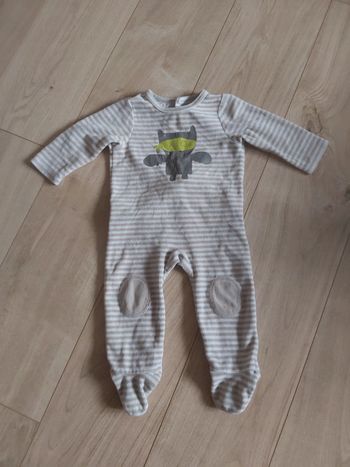 Grenouillère/pyjama velours mixte garçon/fille 9 mois (78)