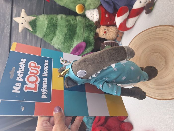 Peluche loup auzou pyjama licorne - photo numéro 7