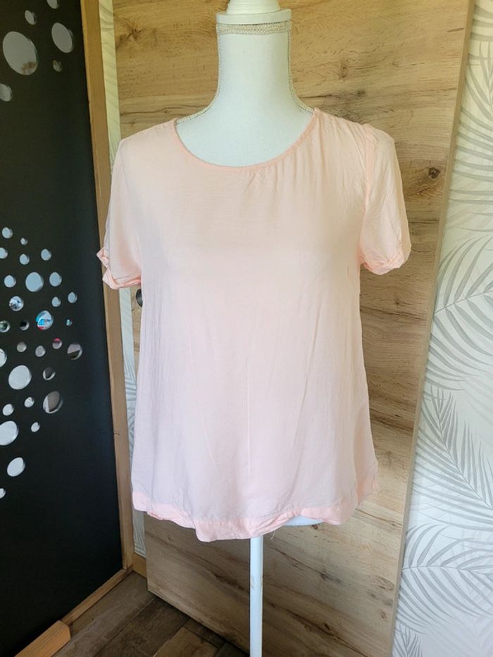 Blouse rose pâle légère femme H&M taille 34