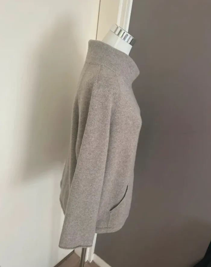 Brunello Cucinelli Pull over gris, taupe 100 % cachemire - photo numéro 6