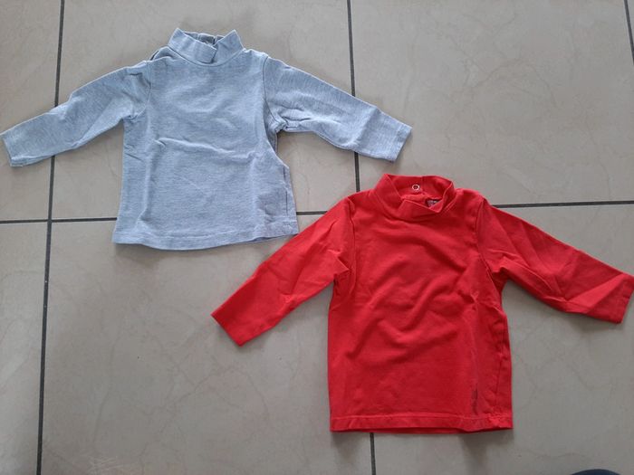 Lot de 4 tee shirts manches longues fille 6 mois - photo numéro 2