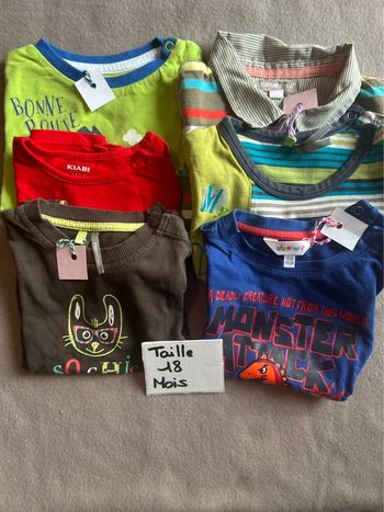 Lot de six tee shirt manches courtes