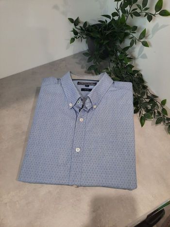 Chemise Tommy Hilfiger bleu slim fit manches longues – Taille XL