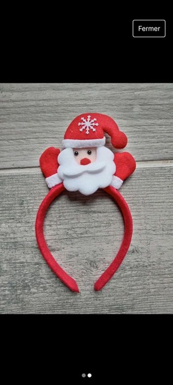 Serre tête père Noël lumineux
