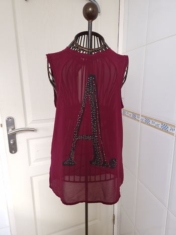 Débardeur bordeaux femme Solange taille S/36
