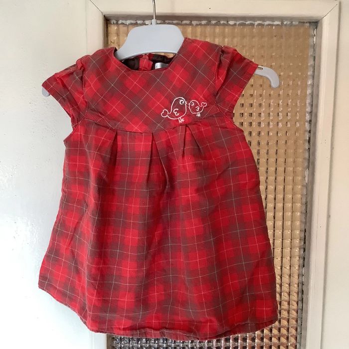 Robe manches courtes « mes petits cailloux » taille 6 mois