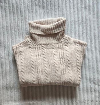 Pull col roulé torsadé Stradivarius – beige clair – taille S – très bon état