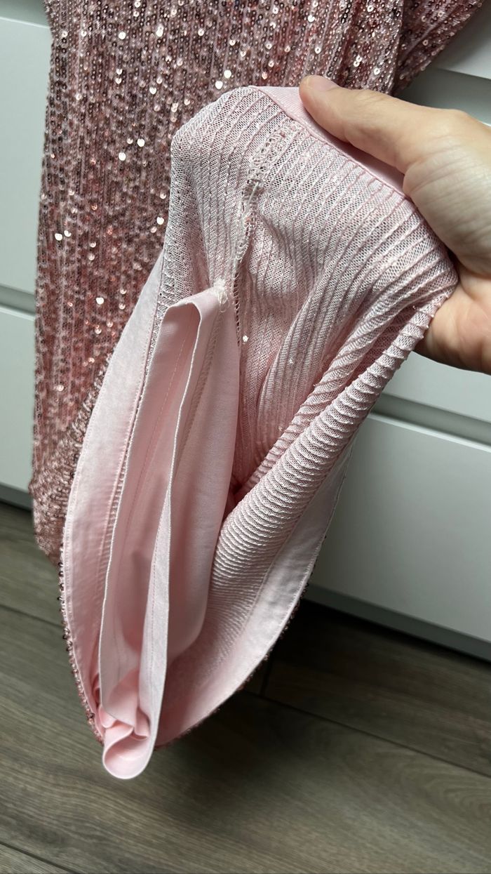 Robe courte sequins roses Etam taille S - photo numéro 3