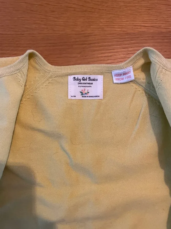 Gilet Zara 6-9 mois fille - photo numéro 2