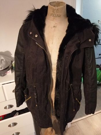 Parka doublée fausse fourrure