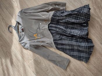 Robe bimatiere grise Catimini