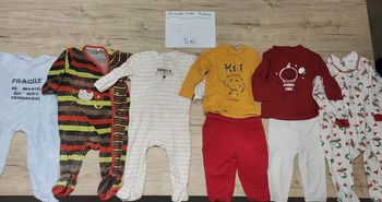 lot pyjama grenouillère et ensemble 9 mois mixte fille garçon