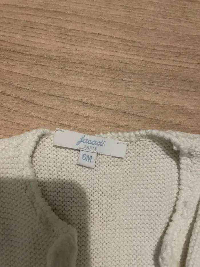 Gilet maille Jacadi taille 6 mois - photo numéro 3
